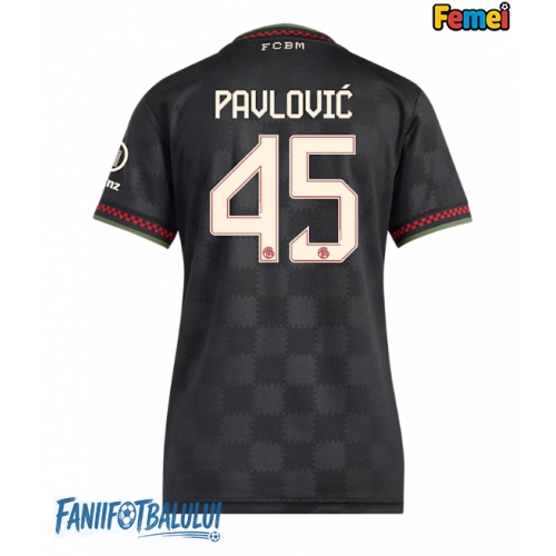 Bayern Munich Aleksandar Pavlovic #45 Tricou Fotbal Replică 2025-26 Femei Treilea Bayern Munich Aleksandar Pavlovic #45 Tricou Fotbal Replică 2025-26 Femei Treilea